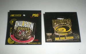 TWO PITTSBURGH PIRATES PIN BACK THREE RIVERS STADIUM FINAL SEASON - NEW - Picture 1 of 1