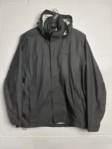 Marmot Men’s Medium Grey Rain Jacket Lined Hooded Zip Up Shell M Pre Owned - Picture 1 of 7