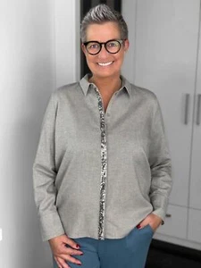 MILANO ITALY - Hemdbluse Silver / grau - Bild 1 von 8
