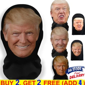 3D Seamless Trump Full Face Mask Funny Head Mask Riding Scarf Cosplay Headwear - Picture 1 of 13
