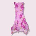 Michaela Louisa szyfonowa nakładka różowa kwiatowa sukienka maxi Fairycore vibes
