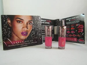 NIB (2) Too Faced Revolution Lip Gloss in Scandal (Bright Pink) Travel Size! - Picture 1 of 1
