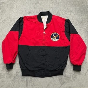 Vintage Chalk Line Apollo 11 NASA Full Zip Windbreaker Jacket Large Color Block - Picture 1 of 7