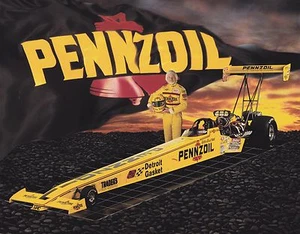 1995 Eddie Hill Penzoil NHRA Top Fuel Dragster Handzettel Held Foto - Bild 1 von 2