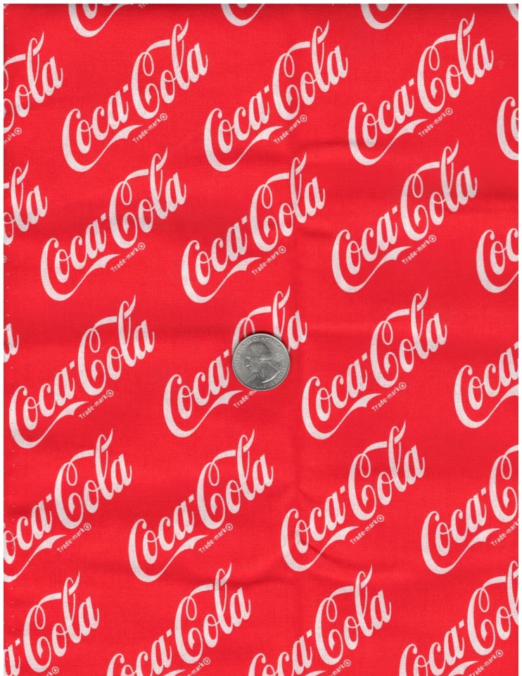  Resto de tela 9X21 para manualidades, acolchado, Coca-Cola a Cola Foto 1 de 1