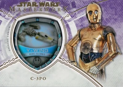 Star Wars Masterworks 2018, C-3PO Purple Vehicle Emblem Patch Card #03/50 - Image 1 of 2