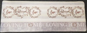 Extra Long PVC Kitchen Floor Runner/Rug (20x55")LOVING HOME,LOVE,BLESSED,LOVE,MR - Picture 1 of 15