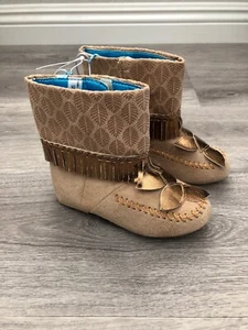 Disney Store Mädchen Kleinkind Pocahontas Kostüm Schuhe Stiefel 9/10 Neu mit Etikett - Bild 1 von 6