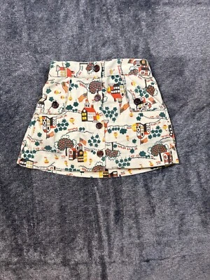 Falda Pana Buster Marrón Vintage Años 70 Talla 3- Estampado Ciudad en Colores Retro Foto 1 de 4