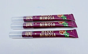 3 BATH & BODY WORKS MERRY MIMOSA LIP GLOSS WITH COCONUT OIL 0.34 oz SEALED - Picture 1 of 7