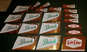 Bosch Beer and one Gilt Edge Beer Etichette Bottiglie Vintage, Leinenkugel's, Bosch - Foto 1 di 1