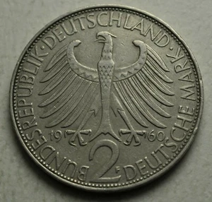 1960 Deutschland 2 Mark F - Picture 1 of 2