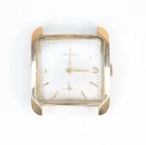 Croton 17 Jewel Men's Wristwatch Gold Electroplate - Vintage - NE285 - Picture 1 of 6