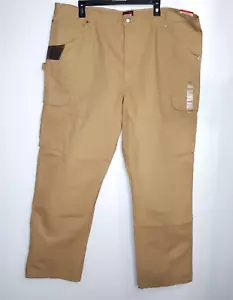 Wrangler Workwear Ranger Mens Brown Relaxed Cargo Pants 9 Tool Pockets 42 x 32 - Picture 1 of 13