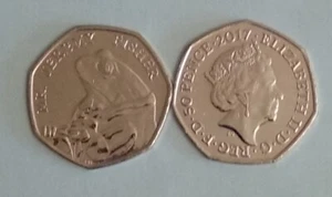 MONEDA DE GRAN BRETAÑA DE 50 PENIQUES 2017 JEREMY FISHER SIN CIRCULAR, DE BOLSA - Imagen 1 de 1