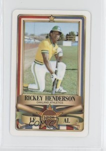 1982 Perma-Graphics/Topps Credit Cards All-Stars Rickey Henderson HOF