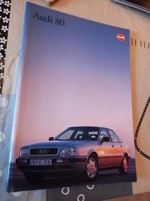 BROCHURE ITALIAN VERSION AUTO VINTAGE ANNI '80 '90 AUDI 80  - Immagine 1 di 3