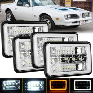 4pcs 4x6'' LED Headlights DRL Turn Signal Light For Pontiac Firebird 1977-1981 - Picture 1 of 12