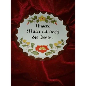 Mid Cent German Wall Plate Best Mom signed SMF Schramberg - Picture 1 of 4