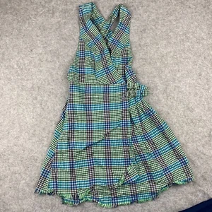Urban Outfitters - Vestido a cuadros cruzado con correas ajustables, para mujer XS - Imagen 1 de 8