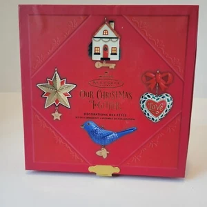 "Our Christmas Together" 2001 Hallmark Keepsake Ornament Set of 4, Open Box - Picture 1 of 10