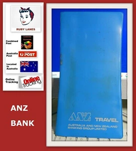 ANZ BANK - VINTAGE TRAVEL DOCUMENT VINYL PASSPORT FOLDER c1980s - Picture 1 of 11