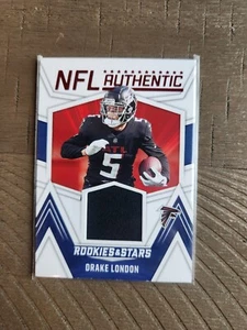 2023 Rookies And Stars Drake London NFL Authentic #NA-DL Patch Falcons - Picture 1 of 2