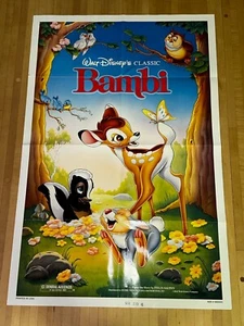 Bambi (1988) 27x41 S/S Original 1sh Folded Final (VG) poster - Picture 1 of 6