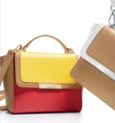 Tiffany & Co бежевый желтый оранжевый сумочка Дамская сумка кожаный съемный ремень - Изображение 1 из 4