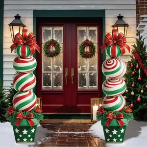 Decorazioni Natalizie 33" Decorazioni Natalizie da Esterno Caramelle Decorazioni Natalizie, 2Ct Grande Alto Ou - Foto 1 di 10