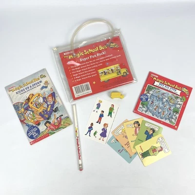 1996 Magic School Bus Super Fun Pack Scholastic Book Fair Activity Set COMPLETE Foto 1 de 4