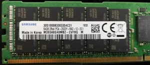 Samsung 64GB DDR4 2933MHz PC4-23400 ECC RDIMM Pamięć serwera RAM M393A8G40MB2-CVF - Zdjęcie 1 z 1