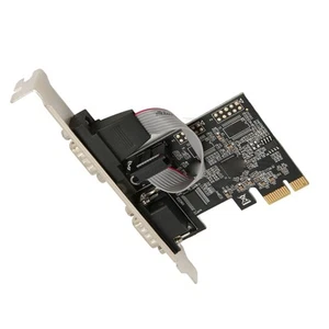 2 Port PCI Express RS232 DB9 Serial Port Card PCIe Serial Expansion Card PCI BEA - Picture 1 of 12