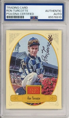 2012 Panini Golden Age Ron Turcotte SIGNED Secretariat Card PSA DNA AUTOGRAPH - Image 1 of 2
