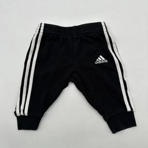 Adidas Sweatpants Toddler Boy Size 3M Black & White Logo Embroidered..#26559 - Picture 1 of 11