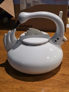 Kamenstein Teekessel Vintage. Schwan Top. Weiß. Nie benutzt. - Bild 1 von 8