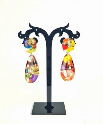 Sobral Preterito Perfeito Fresh Recreio Inclusion Dangle Artist Made Earrings - Image 1 of 4