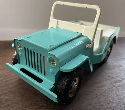 Tonka Vintage Acero Prensado Turquesa y Blanco Nº Montículo despachador Jeep Minn 200 Foto 1 de 4