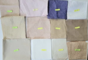 DYING TO STITCH CROSS STITCH LINEN LOT, DIFF. STITCH COUNTS, COLORS, SIZES (B) - Picture 1 of 4