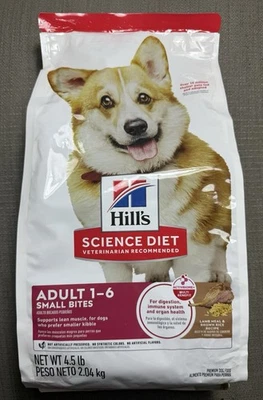 Comida Hill's Science Diet para perros adultos 4,5 lb - cordero y arroz integral, bocados pequeños. Foto 1 de 3