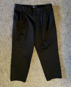 Dockers Levi's D4 Signature schwarze Hose khaki 34 x 28 plissiert vorne - Bild 1 von 3