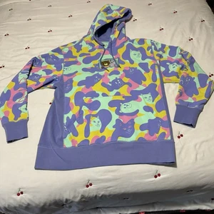 Ripndip x Teddy Fresh Pastel Camo Pullover Hoodie Limited Edition L Sweater - Picture 1 of 6