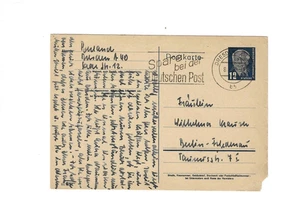 DEUTSCHLAND (DDR) 1954 Postkarte verschickt von Dresden nach Berlin - eingerissene Ecke - Bild 1 von 2