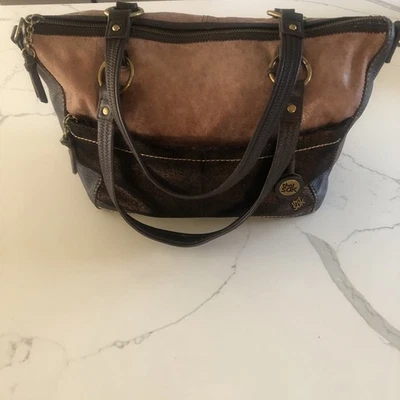 Bolso de Mano The IRIS Sak Cuero Suave Marrón Dos Tonos WitchStitch Foto 1 de 4