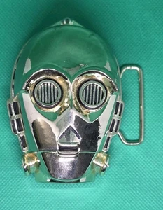 Star Wars C3PO Character Head Gold Chrome Finish Belt Buckle Rock Rebel 2009  - Picture 1 of 3