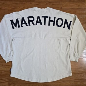 Spirit Jersey Medium Graphic Spellout Marathon White Sweatshirt Y2k 90s USA Made - Bild 1 von 7