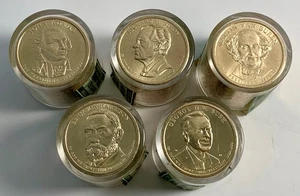* Lot 5 Rolls of 12 Coins UNC. President $1 Coins Danbury Mint Sealed - Picture 1 of 8