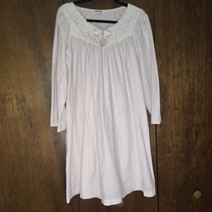 Camisón Miss Elaine Vintage Rosa Suave Bordado Cuello Floral Talla Grande - Imagen 1 de 9