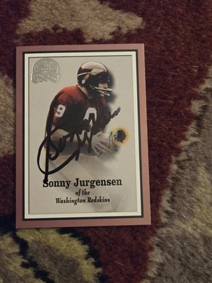 2000 Fleer Greats of The Game Sonny Jurgensen #18 Autograph HOF LEGEND AUTO - Image 1 of 2