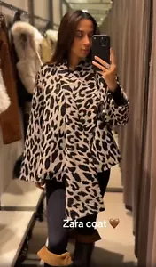 Zara ZW Collection Woll Schal Mantel Jacke Leopardenmuster Gr. XS M L 2044/701 NEU - Bild 1 von 23